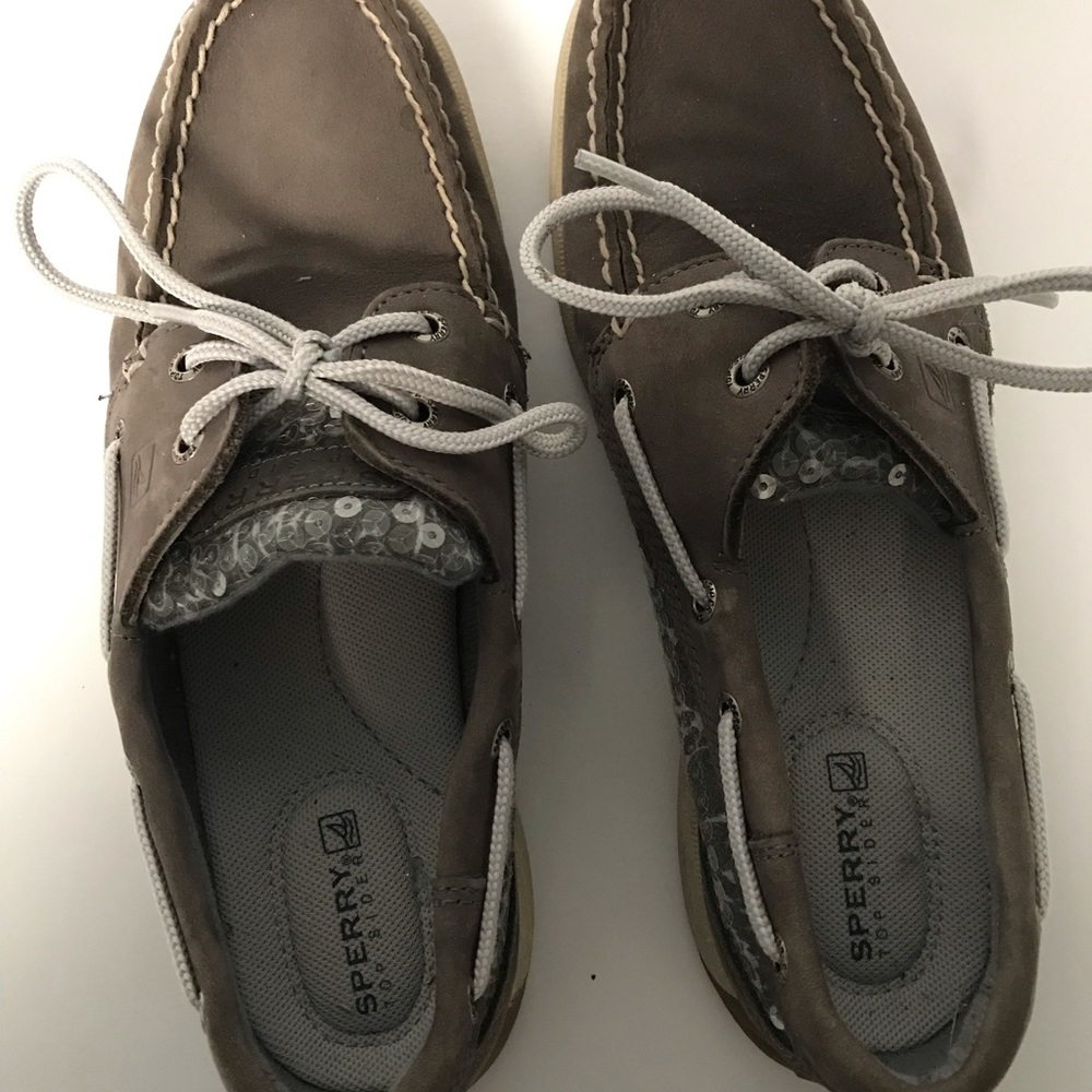 Sperry Wonens Gray Boat Shoes